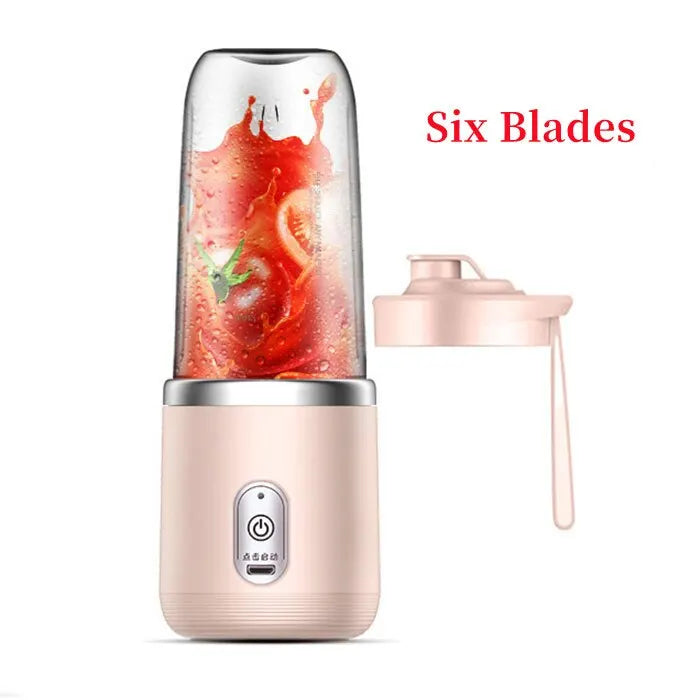 2024 New Portable USB Fresh Fruit Juice Blender Mini Mixer Electric Juicer Machine Smoothie Maker Blender Cup Bottle