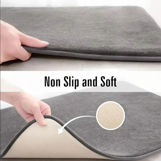 Non-Slip Shower Bathroom Olanly Silicone Bath Mat Rug Memory Foam Carpet Soft Foot Mat Stone Floor Super Absorbent Quick Dry Rug