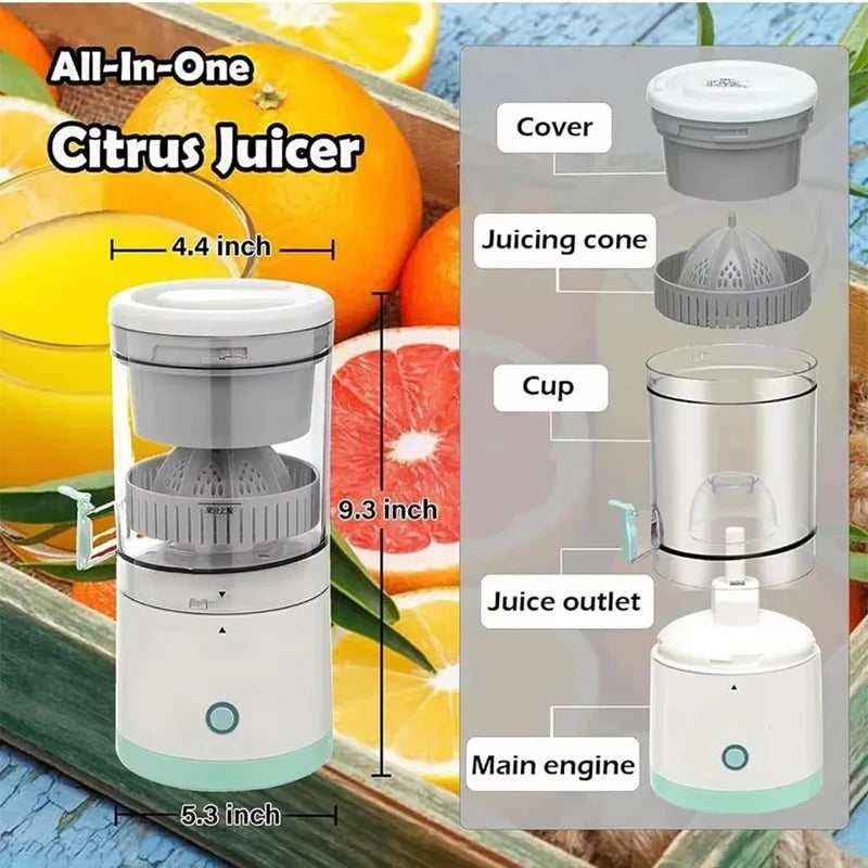 Xiaomi Portable Electric Juicer USB Charging Orange Fruit Blender Mini Household Juice Squeezer Mixer Citrus Juicer For Travel