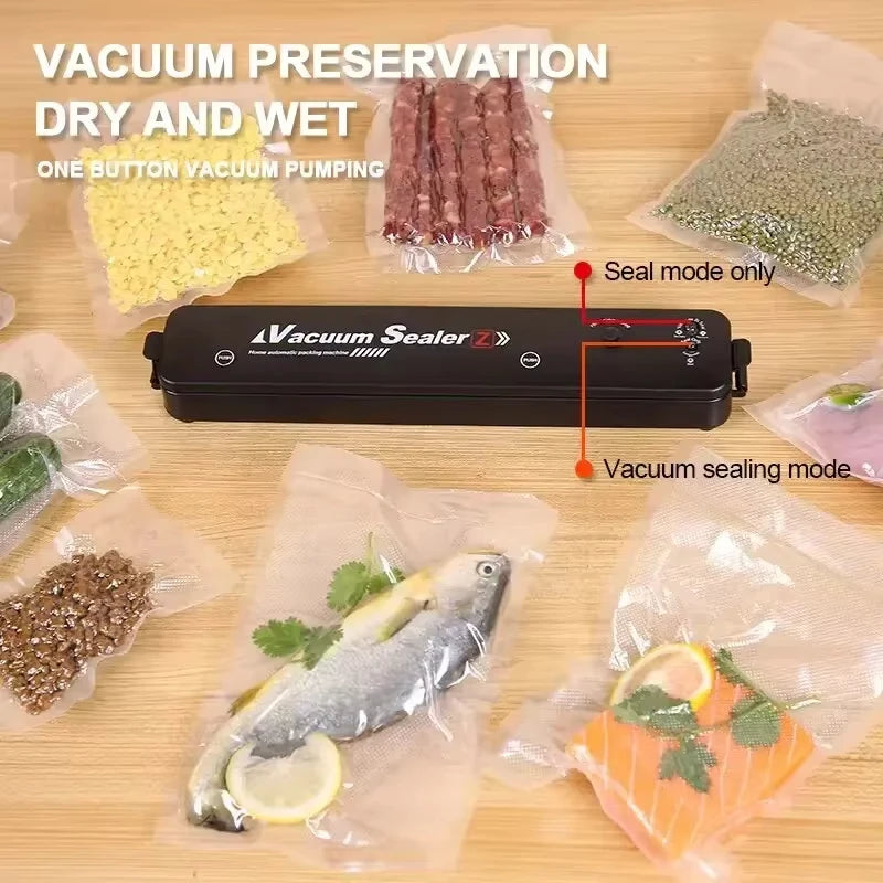 Kitchen Home Vacuum Sealer Food Preservation Plastic Bags Sealer Packaging Machine Automatic Sealing Machine Kitchen Gadgets