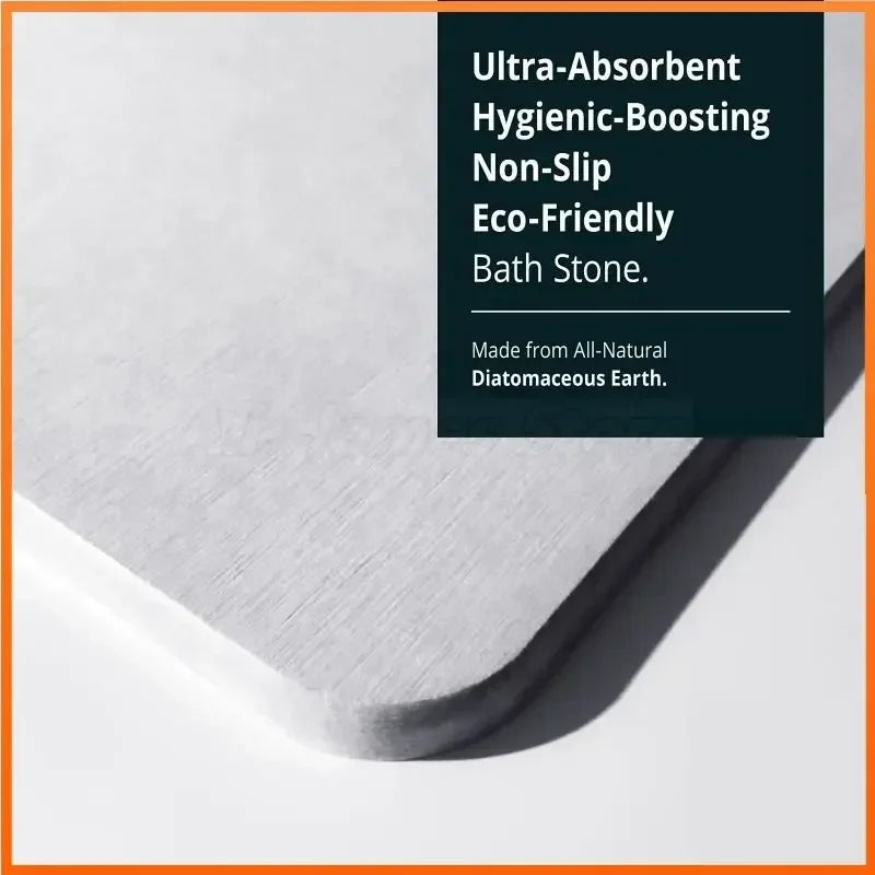 Stone Bath Mat for Bathroom Stone Shower Mat Diatomaceous Earth Mat Non-Slip Super Absorbent Quick Drying Mats Diatomaceous Mats